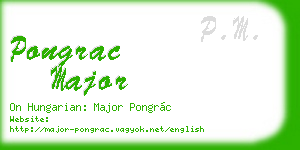 pongrac major business card